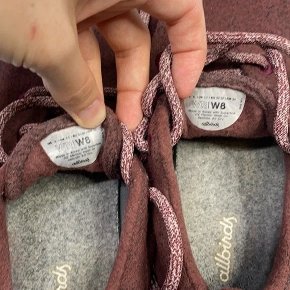 Allbirds Wool Runners Burgundy W8 - Picture 7 of 10